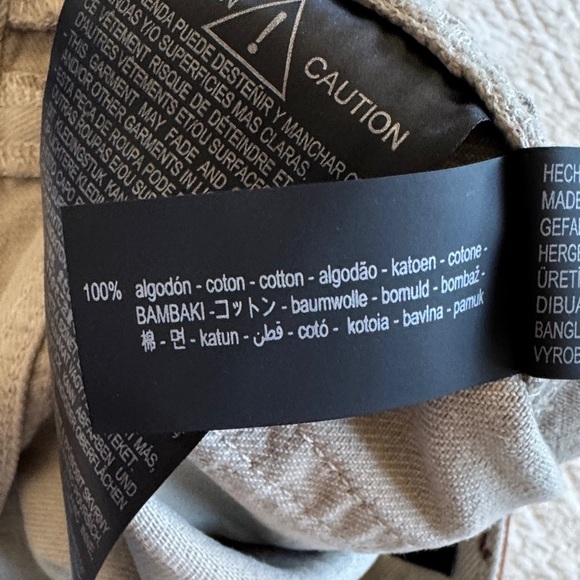 NWOT Zara Men's Beige Jeans with Black Abstract Design Sz 31 - Picture 8 of 8